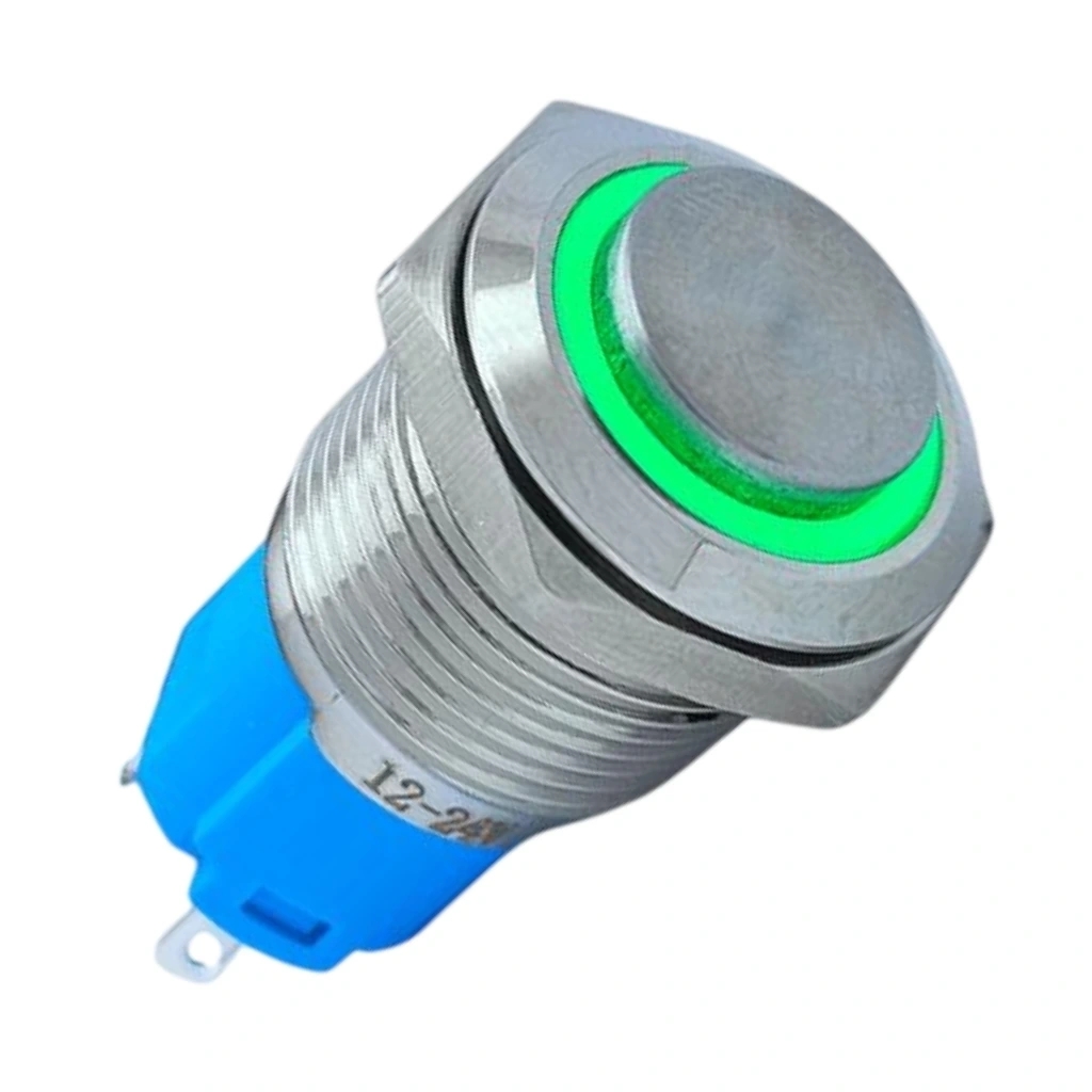 E20%2016mm%20Metal%20Buton%20Kalıcı%2012-24V%20Yeşil%20Led%20Işıklı%201NO/1NC