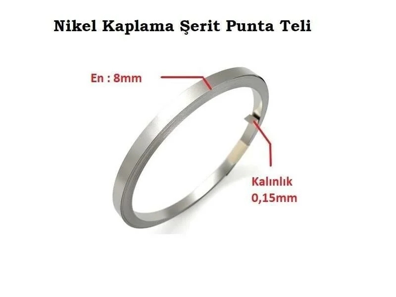 Nikel%20Kaplı%20Punta%20Teli%20Nikel%20Şerit%200.15x8mm%20-%2010%20Metre