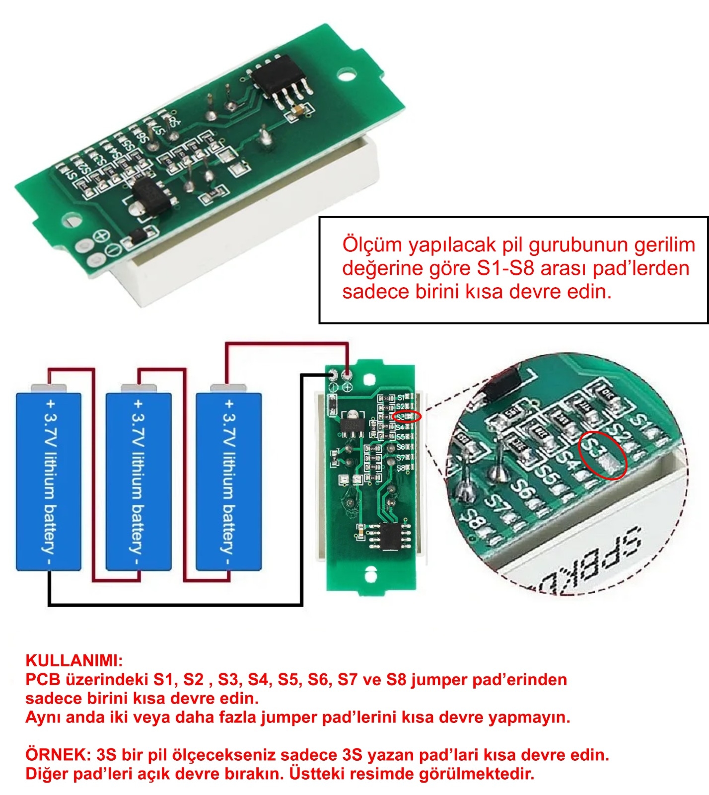2S%20LiPo%20Pil%20Kapasite%20Göstergesi