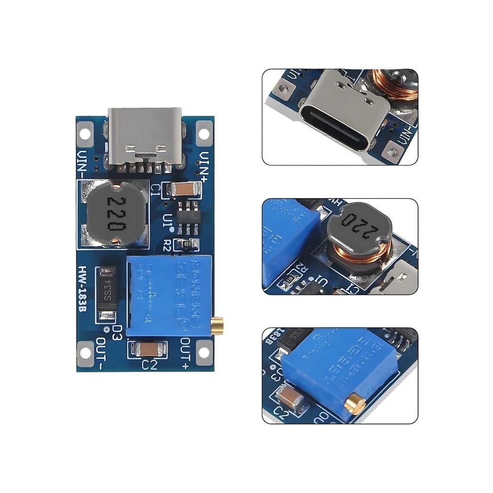 MT3608%202A%20Yükselteç%20DC-DC%20Güç%20Modülü%20Type%20C%20Girişli