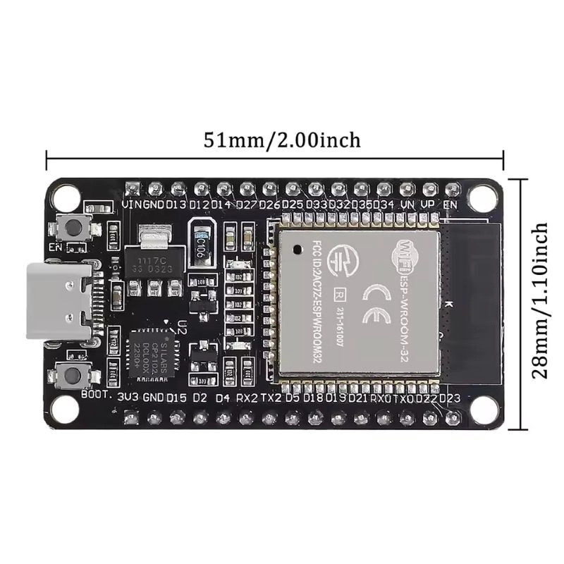 ESP32-WROOM%20Wifi%20ve%20Bluetooth%20Modülü%20-%2030%20Pin%20Type%20C