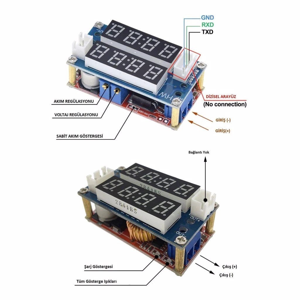 XL4015%205A%20CC-CV%20Volt%20Amper%20Ayarlı%20Çift%20Ekranlı%20Voltaj%20Düşürücü%20Modül