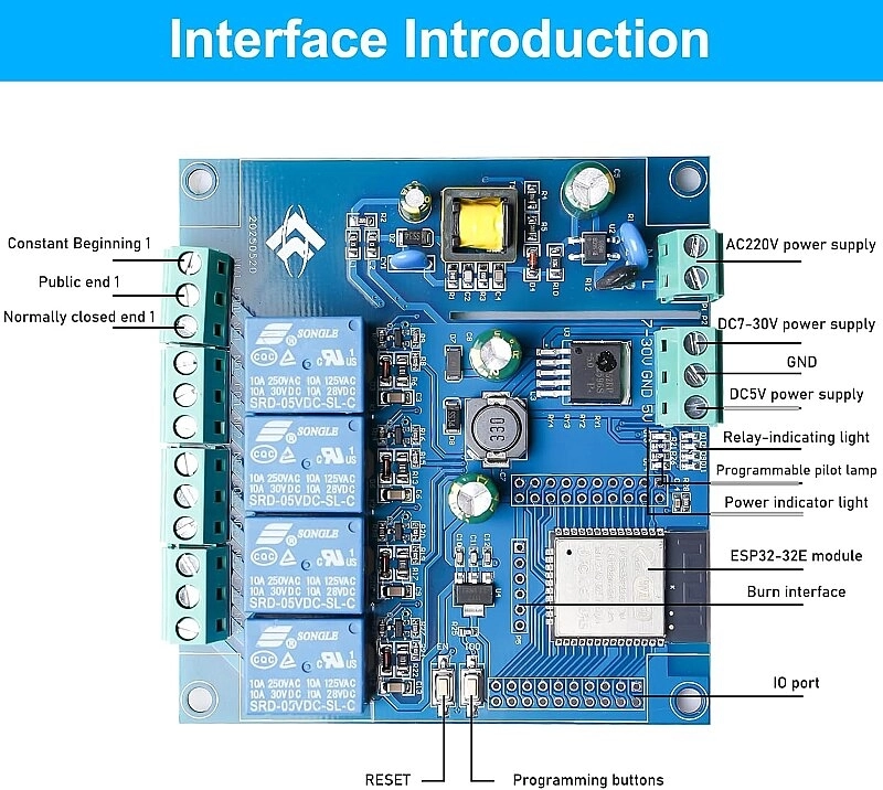 ESP32%20WiFi%20Bluetooth%204%20Kanal%20Röle%20Kartı