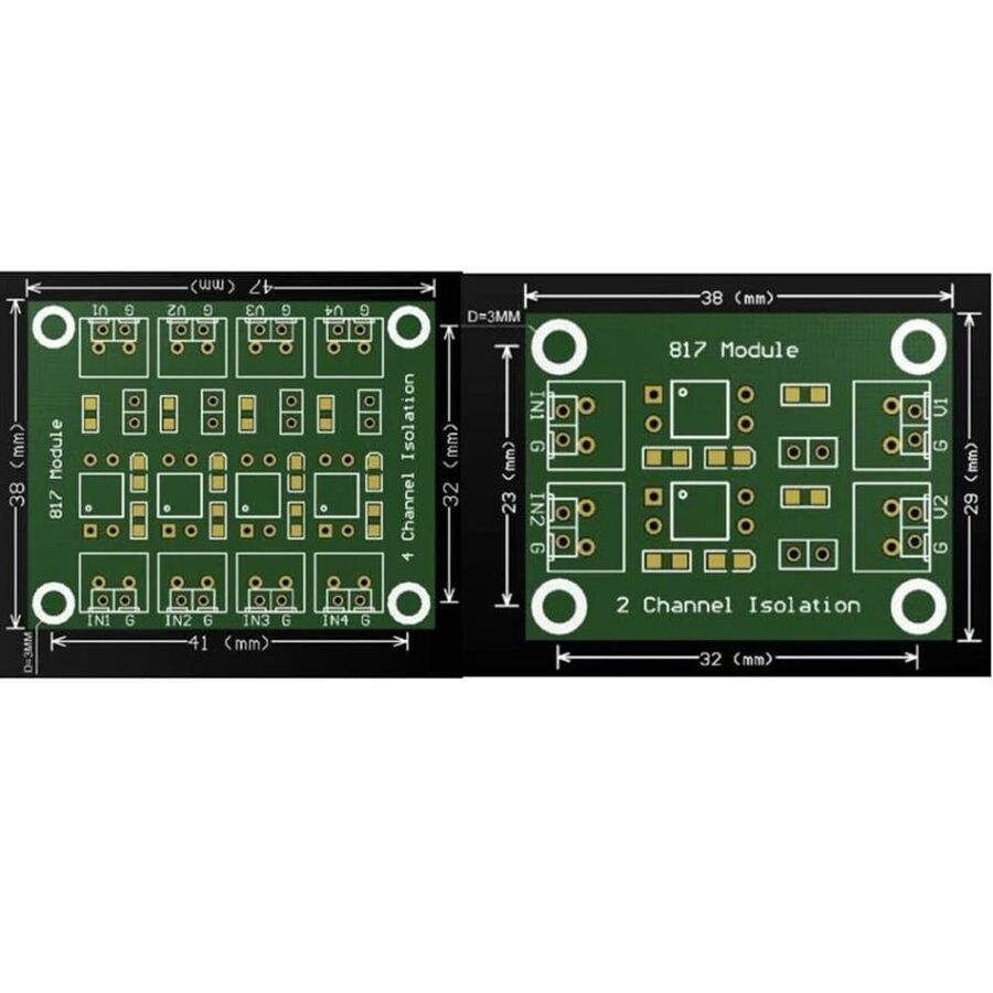 PC817%202%20Kanal%20Optokuplör%20İzolasyon%20Modülü