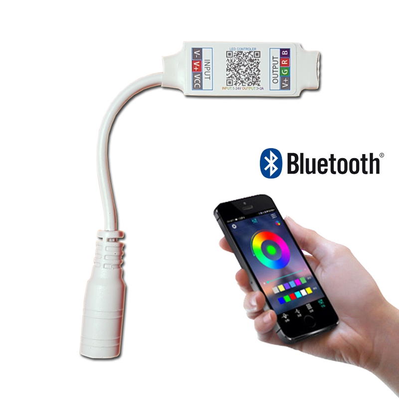 Bluetooth%20Cep%20Telefonundan%20RGB%20Şerit%20LED%20Kontrol%20Modülü%206A%205-24V