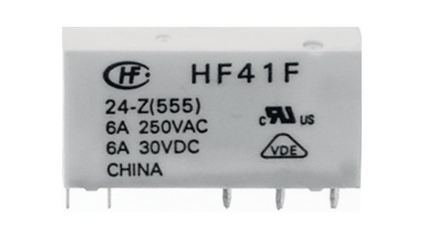 HF41F%20DC 24V-ZS 6A%20250V%20AC%20Slim%20Röle%20(5%20Pin)