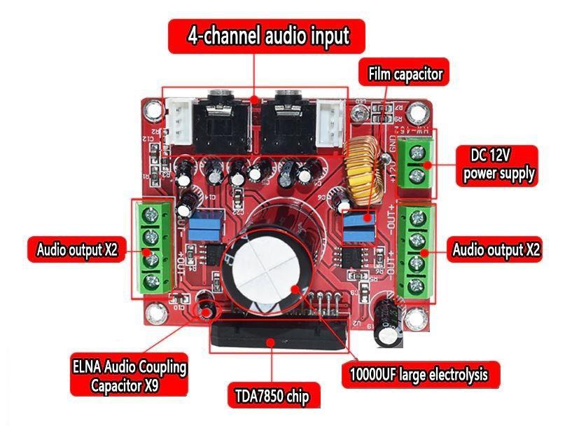 TDA7850 4X50W Amplifikatör Modülü