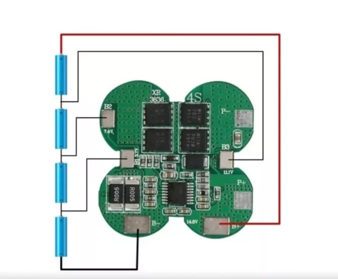 XR 4S 15A Li-ion BMS Yonca 16.8V Lityum İyon Pil Koruma ve Balans Kartı