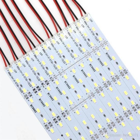 12 Volt Bantlı 5730 Ledli Led Bar Alüminyum Çubuk Led 72 Ledli