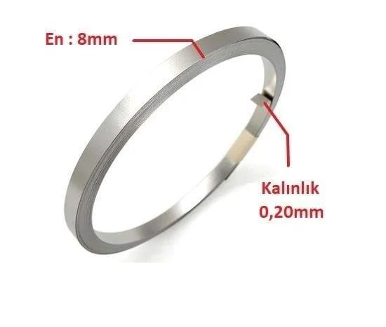 Nikel Kaplı Punta Teli Nikel Şerit 0.20x8mm - 10 Metre
