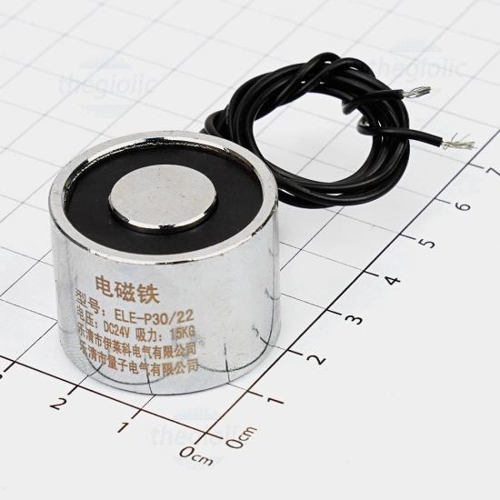 P30/22 24V Elektromıknatıs - 15Kg Elektro Manyetik Tutucu