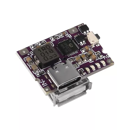 IP5310 Type-C + USB-A 5V 3A Boost Dönüştürücü Step-Up Güç Modülü