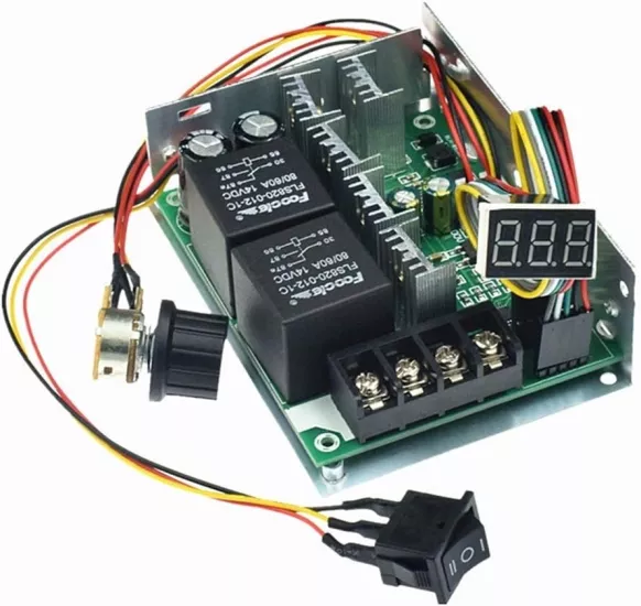 40 Amper 10V-55V Motor Sürücü Çift Yönlü Anahtarlı ve Dijital Ekranlı