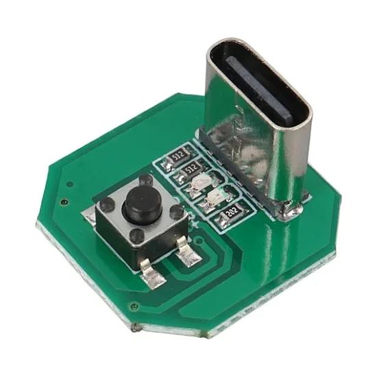 PM-28746 Type-C Girişli Buton Kontrollü Lityum Batarya Şarj ve Koruma Modülü - El Feneri Devresi