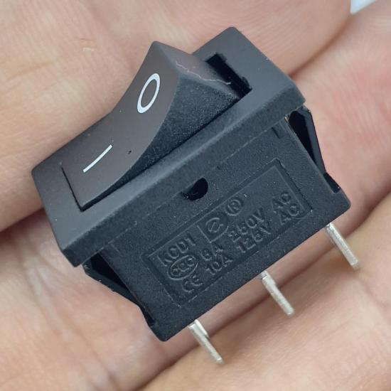 Mini Işıksız Anahtar On-Off 3P Siyah IC-121