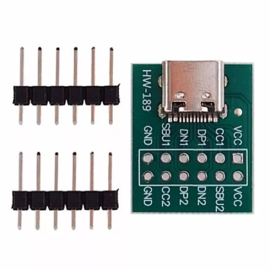 USB Type-C - DIP PCB 12 Pin