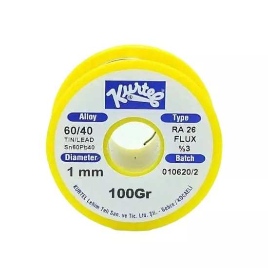 Kurtel Lehim Teli 60/40 - 1mm - 100 Gr