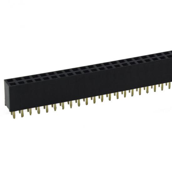 2x40 Dişi Header 80 Pin 2.54mm 180 Derece