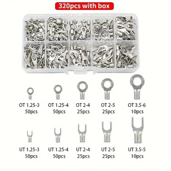 IC-274E-2 Halka ve Çatal Tip Kablo Terminal Seti Kutulu 320 Parça 5 Boy