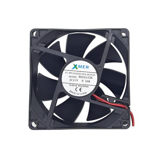 80X80X25mm 12V 0.30A 2P XMER FAN