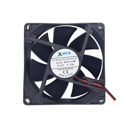 80X80X25mm 24V 0.10A 2P XMER FAN