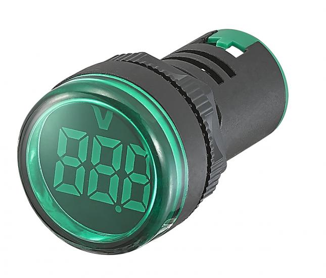 Pano Tipi Dijital Voltmetre Sinyal Lambası 20V-AC 500V-AC Yeşil