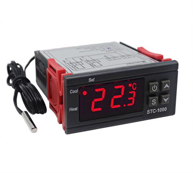 STC-1000 AC 110-220V 10A LCD Ekranlı NTC Sensörlü Termostat Sıcaklık Kontrol Modülü